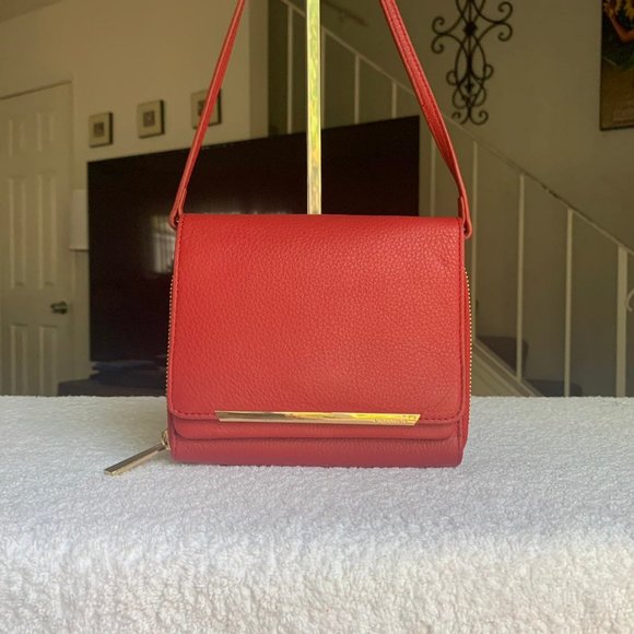 Red Leather Vince Camuto Anika Crossbody